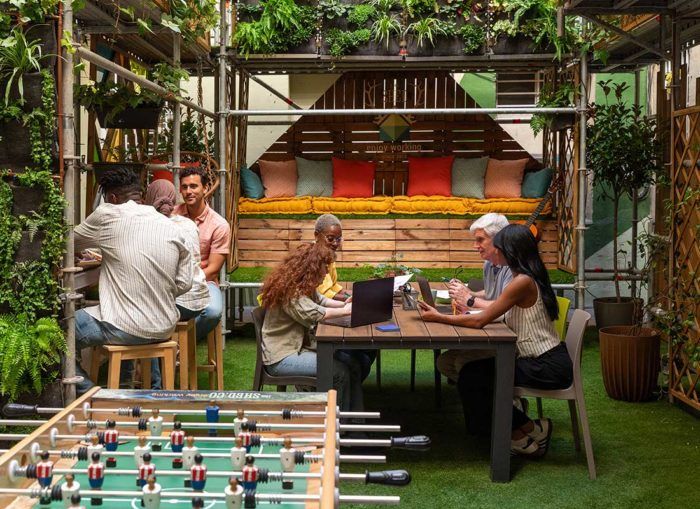 Indoor patio The Shed coworking