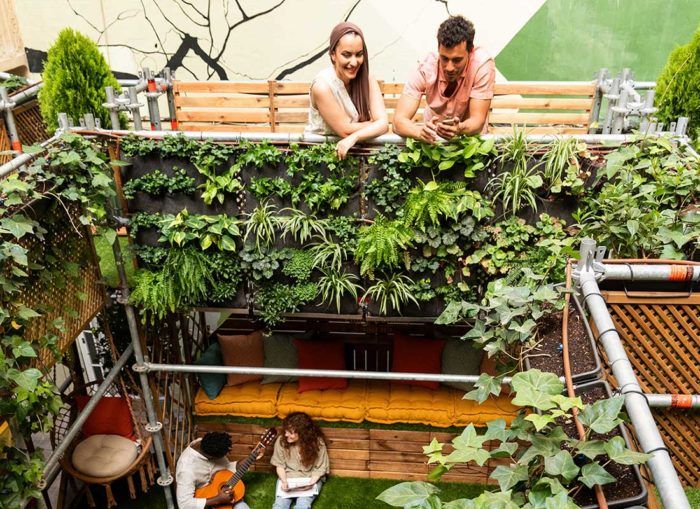 Natural inner courtyard The Shed Coworking