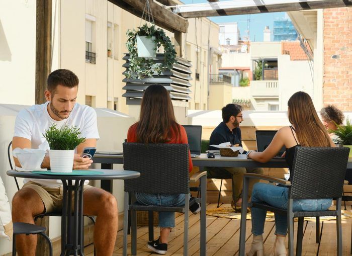 Terrace in coworking Madrid